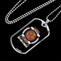 Never Go For A Walk White Necklace Stainless Steel or 18k Gold Dog Tag 24" Chain-Express Your Love Gifts