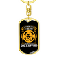 Never Lack God'S Supplies Keychain Stainless Steel or 18k Gold Dog Tag Keyring-Express Your Love Gifts