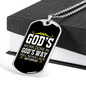 Never Lack God's Supply Christian Necklace Stainless Steel or 18k Gold Dog Tag 24" Chain-Express Your Love Gifts