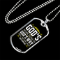 Never Lack God's Supply Christian Necklace Stainless Steel or 18k Gold Dog Tag 24" Chain-Express Your Love Gifts