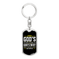 Never Lack God'S Supply Keychain Stainless Steel or 18k Gold Dog Tag Keyring-Express Your Love Gifts