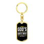 Never Lack God'S Supply Keychain Stainless Steel or 18k Gold Dog Tag Keyring-Express Your Love Gifts