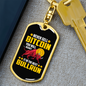 Never Sell Bitcoin Crypto Keychain Stainless Steel or 18k Gold Dog Tag Keyring-Express Your Love Gifts
