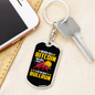 Never Sell Bitcoin Crypto Keychain Stainless Steel or 18k Gold Dog Tag Keyring-Express Your Love Gifts