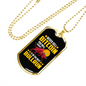 Never Sell Bitcoin Crypto Necklace Stainless Steel or 18k Gold Dog Tag 24" Chain-Express Your Love Gifts