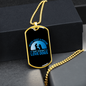 Never Trust a Person Necklace Stainless Steel or 18k Gold Dog Tag 24" Chain-Express Your Love Gifts