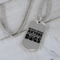 Never Trust Anyone Necklace Stainless Steel or 18k Gold Dog Tag 24" Chain-Express Your Love Gifts