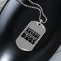 Never Trust Anyone Necklace Stainless Steel or 18k Gold Dog Tag 24" Chain-Express Your Love Gifts