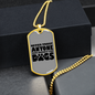 Never Trust Anyone Necklace Stainless Steel or 18k Gold Dog Tag 24" Chain-Express Your Love Gifts