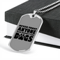 Never Trust Anyone Necklace Stainless Steel or 18k Gold Dog Tag 24" Chain-Express Your Love Gifts