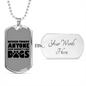 Never Trust Anyone Necklace Stainless Steel or 18k Gold Dog Tag 24" Chain-Express Your Love Gifts