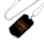 Never Trust Necklace Stainless Steel or 18k Gold Dog Tag 24" Chain-Express Your Love Gifts