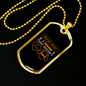Never Trust Necklace Stainless Steel or 18k Gold Dog Tag 24" Chain-Express Your Love Gifts