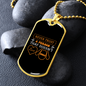 Never Trust Necklace Stainless Steel or 18k Gold Dog Tag 24" Chain-Express Your Love Gifts