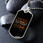 Never Trust Necklace Stainless Steel or 18k Gold Dog Tag 24" Chain-Express Your Love Gifts