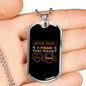 Never Trust Necklace Stainless Steel or 18k Gold Dog Tag 24" Chain-Express Your Love Gifts