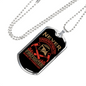 Never Underestimate A Firefighter Gift Stainless Steel or 18k Gold Dog Tag 24" Chain-Express Your Love Gifts
