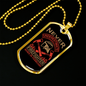 Never Underestimate A Firefighter Gift Stainless Steel or 18k Gold Dog Tag 24" Chain-Express Your Love Gifts