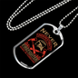 Never Underestimate A Firefighter Gift Stainless Steel or 18k Gold Dog Tag 24" Chain-Express Your Love Gifts
