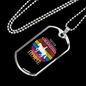 Never Underestimate a Grandma Horse Necklace Stainless Steel or 18k Gold Dog Tag 24" Chain-Express Your Love Gifts