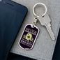 Never Underestimate Poker Skills Gambler Keychain Stainless Steel or 18k Gold Dog Tag Keyring-Express Your Love Gifts