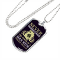 Never Underestimate Poker Skills Gambler Necklace Stainless Steel or 18k Gold Dog Tag 24" Chain-Express Your Love Gifts