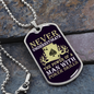Never Underestimate Poker Skills Gambler Necklace Stainless Steel or 18k Gold Dog Tag 24" Chain-Express Your Love Gifts