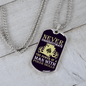 Never Underestimate Poker Skills Gambler Necklace Stainless Steel or 18k Gold Dog Tag 24" Chain-Express Your Love Gifts