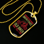 Never Understimate Old Biker Necklace Stainless Steel or 18k Gold Dog Tag 24" Chain-Express Your Love Gifts