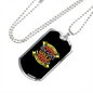 Never Walk Necklace Stainless Steel or 18k Gold Dog Tag 24" Chain-Express Your Love Gifts