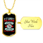Never Walk Siberian Necklace Stainless Steel or 18k Gold Dog Tag 24" Chain-Express Your Love Gifts