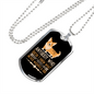 Never Washed a Dog Brown Necklace Stainless Steel or 18k Gold Dog Tag 24" Chain-Express Your Love Gifts