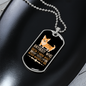 Never Washed a Dog Brown Necklace Stainless Steel or 18k Gold Dog Tag 24" Chain-Express Your Love Gifts