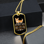 Never Washed a Dog Brown Necklace Stainless Steel or 18k Gold Dog Tag 24" Chain-Express Your Love Gifts