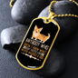 Never Washed a Dog Brown Necklace Stainless Steel or 18k Gold Dog Tag 24" Chain-Express Your Love Gifts