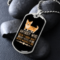 Never Washed a Dog Brown Necklace Stainless Steel or 18k Gold Dog Tag 24" Chain-Express Your Love Gifts