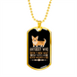 Never Washed a Dog Brown Necklace Stainless Steel or 18k Gold Dog Tag 24" Chain-Express Your Love Gifts