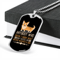 Never Washed a Dog Brown Necklace Stainless Steel or 18k Gold Dog Tag 24" Chain-Express Your Love Gifts
