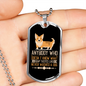 Never Washed a Dog Brown Necklace Stainless Steel or 18k Gold Dog Tag 24" Chain-Express Your Love Gifts