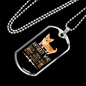 Never Washed a Dog Brown Necklace Stainless Steel or 18k Gold Dog Tag 24" Chain-Express Your Love Gifts