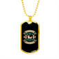Never Washed a Dog Necklace Stainless Steel or 18k Gold Dog Tag 24" Chain-Express Your Love Gifts