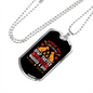 Never Washed a Dog Orange Necklace Stainless Steel or 18k Gold Dog Tag 24" Chain-Express Your Love Gifts