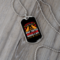 Never Washed a Dog Orange Necklace Stainless Steel or 18k Gold Dog Tag 24" Chain-Express Your Love Gifts