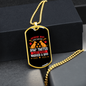 Never Washed a Dog Orange Necklace Stainless Steel or 18k Gold Dog Tag 24" Chain-Express Your Love Gifts