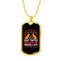 Never Washed a Dog Orange Necklace Stainless Steel or 18k Gold Dog Tag 24" Chain-Express Your Love Gifts