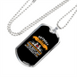 Never Washed a Dog Yellow Necklace Stainless Steel or 18k Gold Dog Tag 24" Chain-Express Your Love Gifts