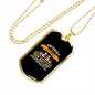 Never Washed a Dog Yellow Necklace Stainless Steel or 18k Gold Dog Tag 24" Chain-Express Your Love Gifts