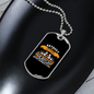Never Washed a Dog Yellow Necklace Stainless Steel or 18k Gold Dog Tag 24" Chain-Express Your Love Gifts