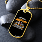 Never Washed a Dog Yellow Necklace Stainless Steel or 18k Gold Dog Tag 24" Chain-Express Your Love Gifts