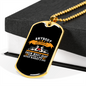 Never Washed a Dog Yellow Necklace Stainless Steel or 18k Gold Dog Tag 24" Chain-Express Your Love Gifts